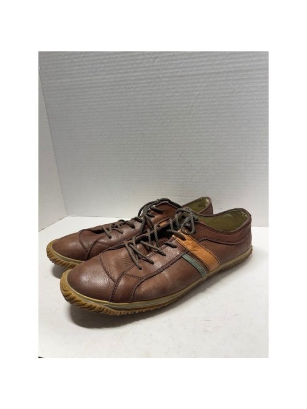 Spingle Move Brown Leather Low Top Sneakers Made in Japan Mens Size 10 LL
